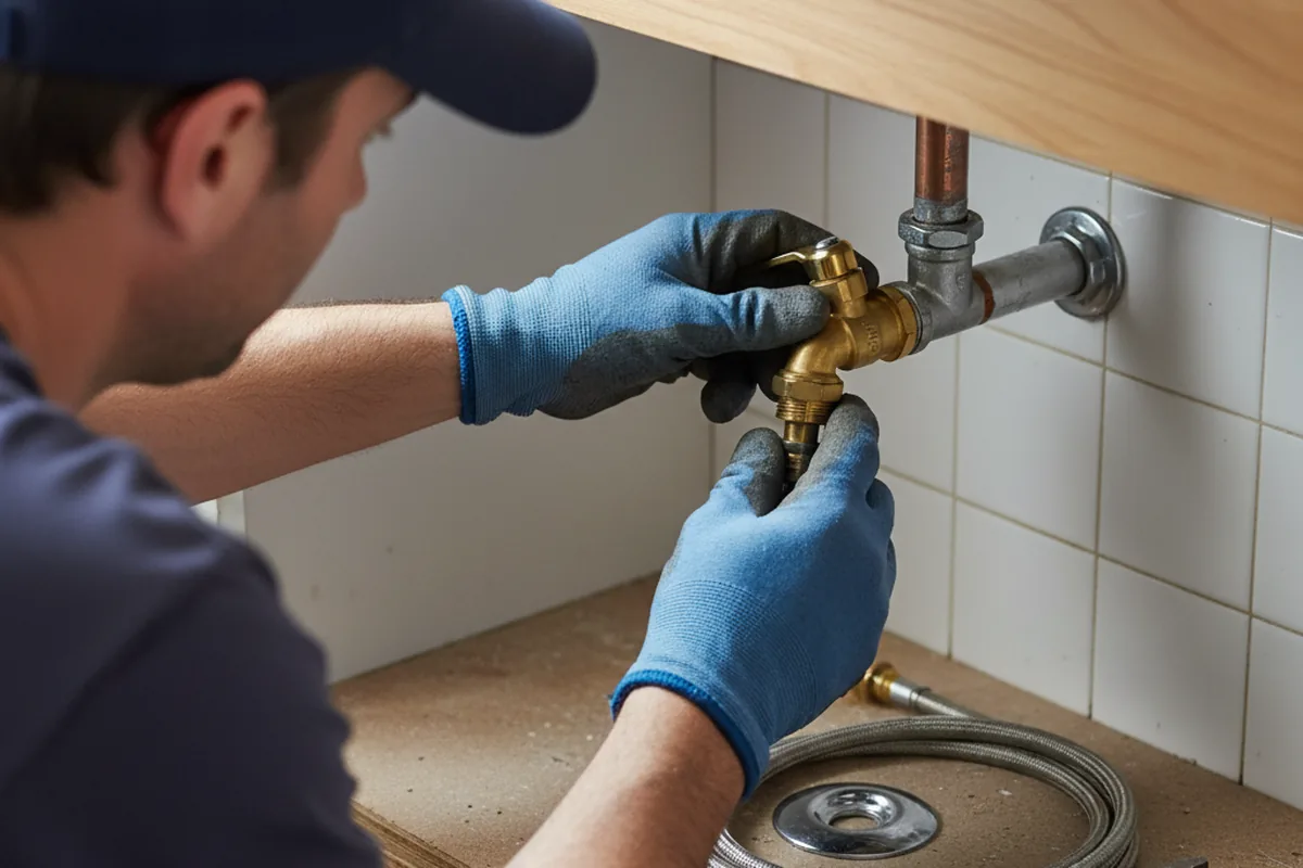Shutoff valve and fitting work during Emergency Plumbing in Marthasville